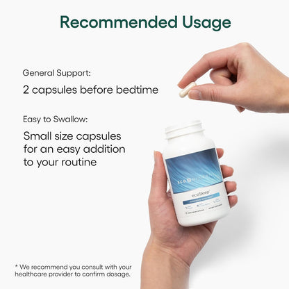 EcoNugenics ecoSleep: Sleep Aid with GABA Support Blend, Magnesium, L-Theanine, Niacin – Helps Promote Deep Sleep, Healthy Circadian Rhythms, Relaxation, Calm – Supplement for Adults, 60 Capsules