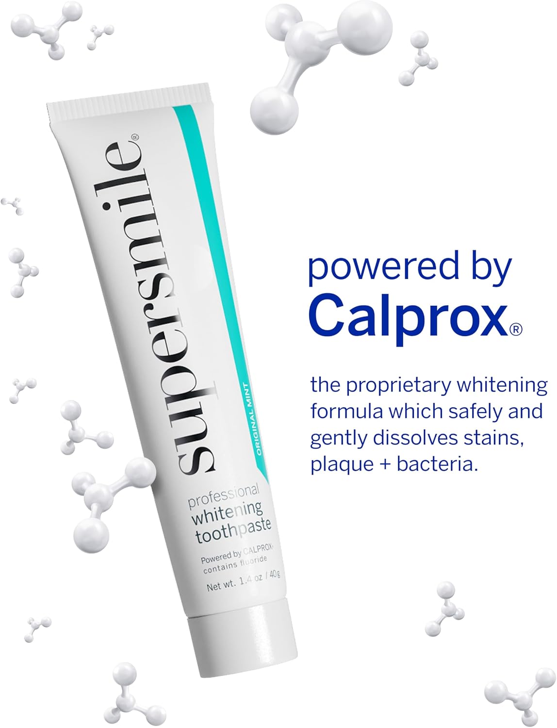 Supersmile Original Mint Whitening Toothpaste, 1.4 Oz, TSA Travel