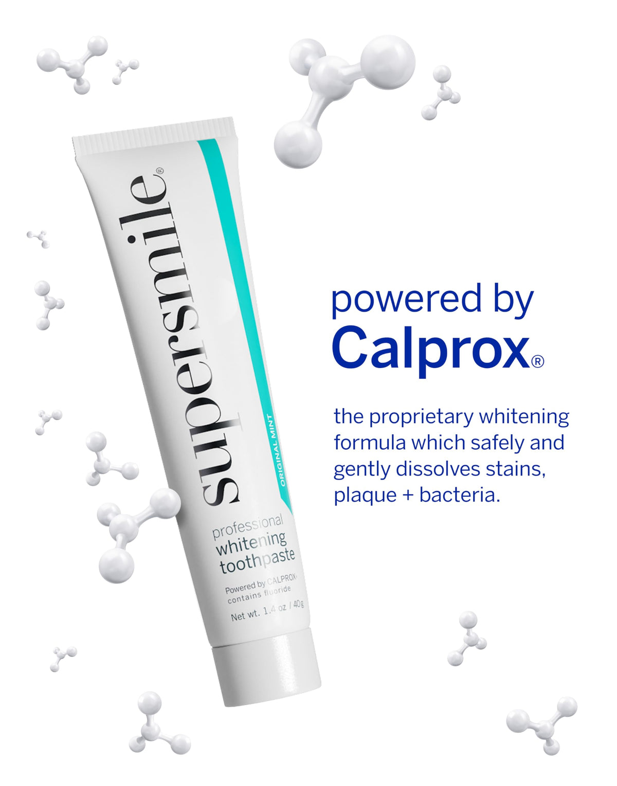 Supersmile Original Mint Whitening Toothpaste, 1.4 Oz, TSA Travel