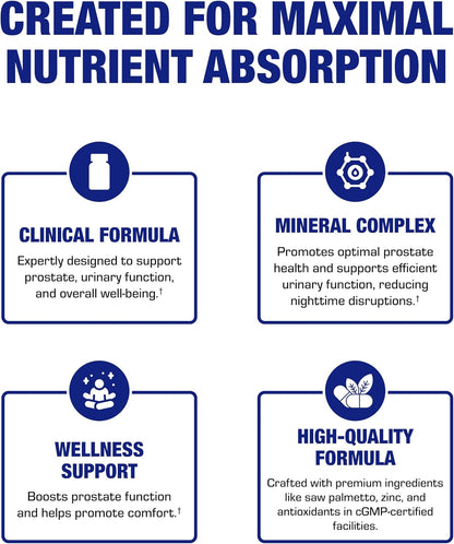 Prostana Prostate Health Supplement for Men - Clinical Formula Herbal Complex with Beta Sitosterol Saw Palmetto and Pumpkin Seed Oil for Prostate Support - Non-GMO & Made in The USA - 1 Month Supply