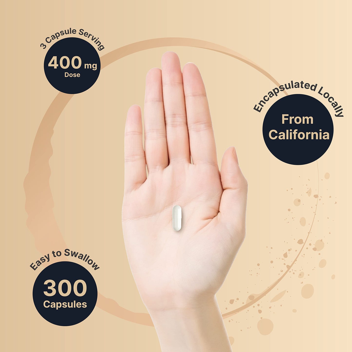 Magnesium Complex 400mg, 300 Capsules | Glycinate, Citrate | Chelated & Purified | Bone, Heart & Digestion Support | Non-GMO