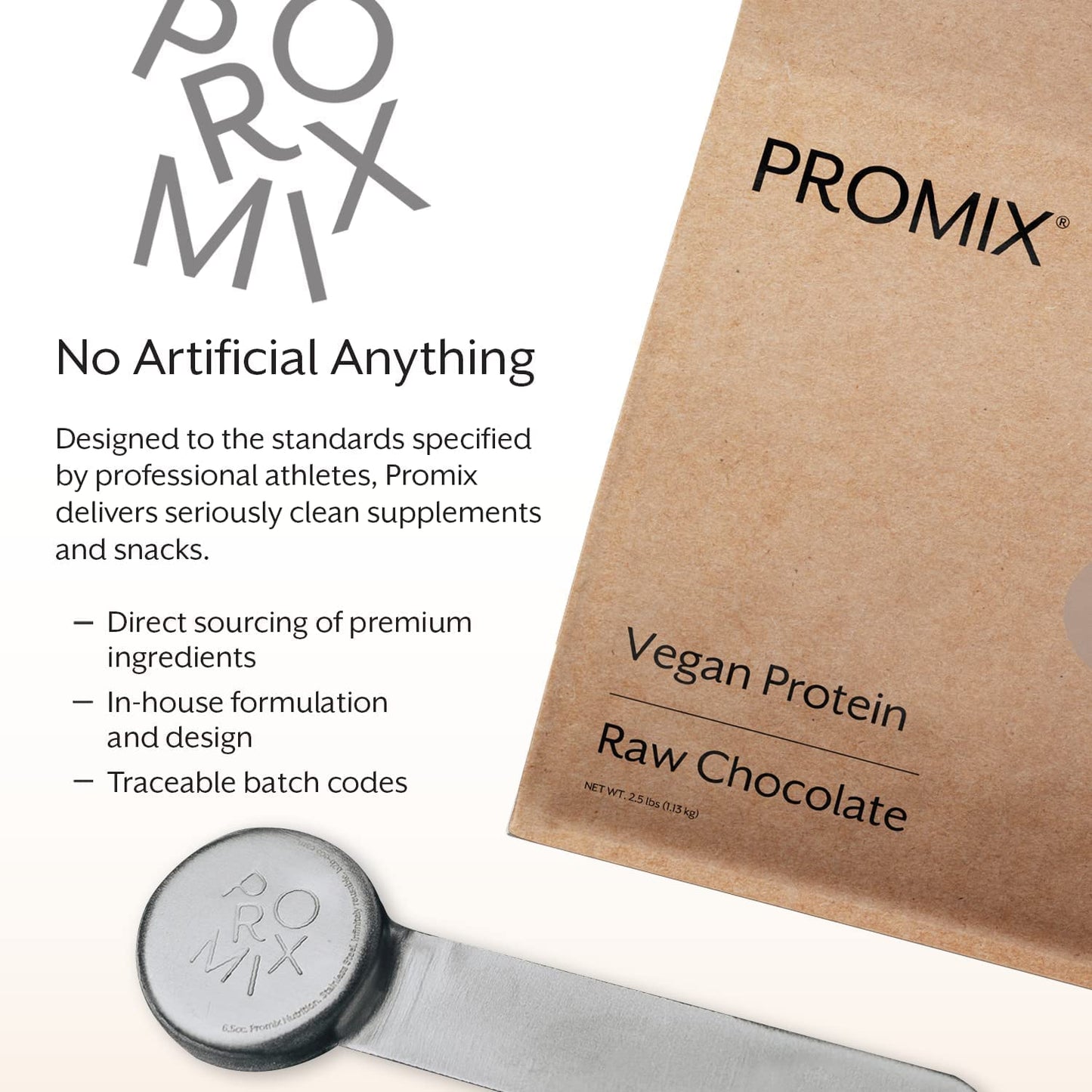 ProMix Nutrition Plant-Based Vegan Protein Powder, Vanilla - Pea Protein & Vitamin B-12 - Post Workout Fitness & Nutrition Shakes, Smoothies, Baking & Cooking Recipes - 2.5 Pound (Pack of 1)