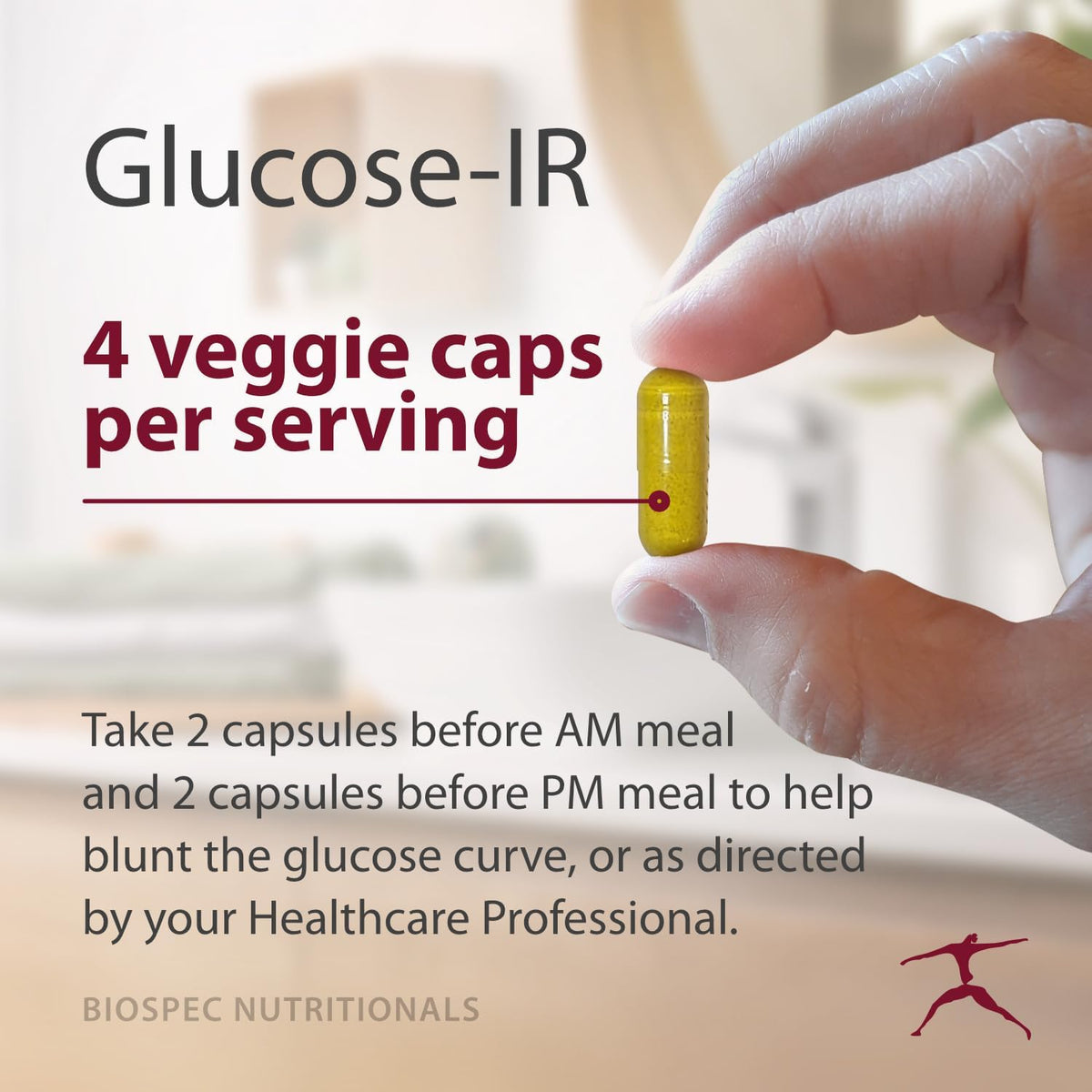 Biospec Nutritionals Glucose-IR - Cinnamon Extract, Chromium, Berberine, and Biotin (120 Capsules)