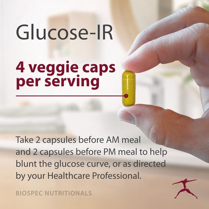 Biospec Nutritionals Glucose-IR - Cinnamon Extract, Chromium, Berberine, and Biotin (120 Capsules)