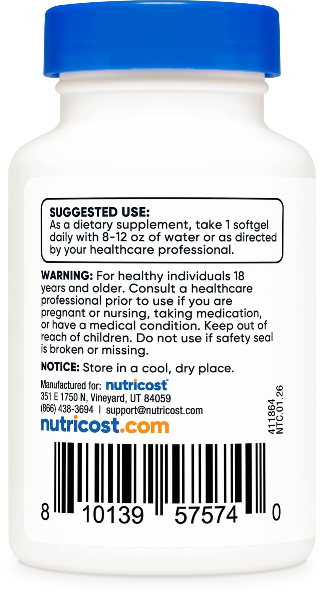 Nutricost Vitamin K2 MK-7 100 mcg, 240 Softgels, Gluten Free, GMO-Free | MK7