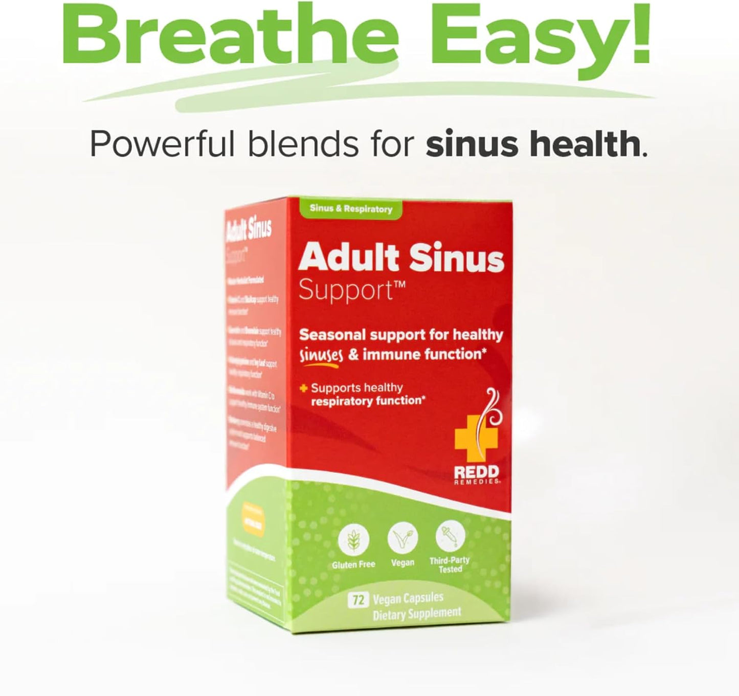 Redd Remedies Adult Sinus Support, 72 Capsules, and Lung Care, 80 Capsules