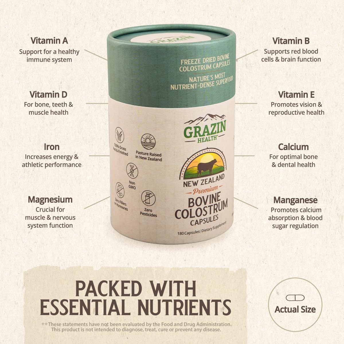 Brain Mood & Focus Bundle | Brain + Fish Eggs + Colostrum | Whole-Food, Grass-Fed, New Zealand Sourced Omega-3 & DHA Rich Supplements for Clean Daily Nutrition