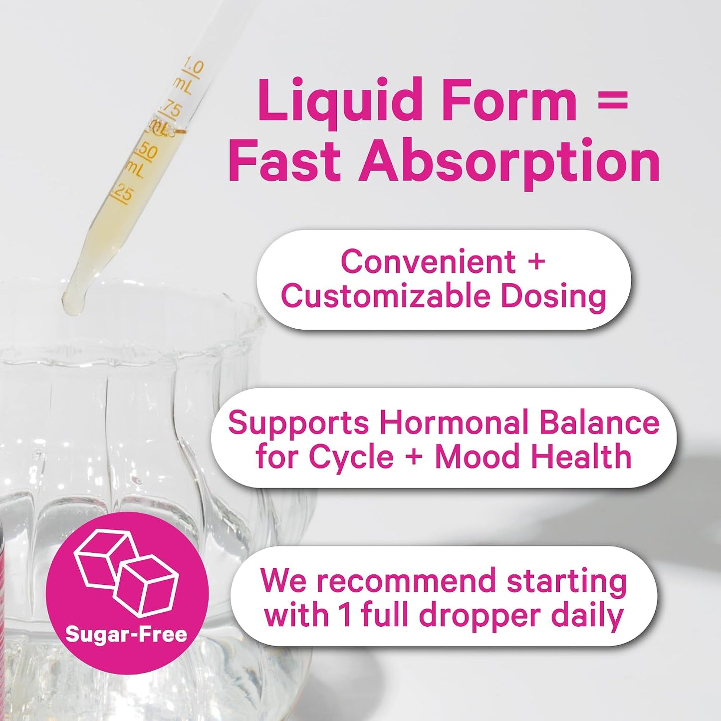 Pink Stork Hormone Balance Drops for Women - 2oz, 30 Servings | Supports Hormonal Health, PMS, Perimenopause & Mood, with Red Raspberry Leaf & Wild Yam - Liquid Supplement - Vegan