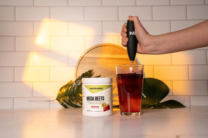NutraBio Mega Beets Organic Beet Root Powder Nitric Oxide Superfood, NO3-T Nitrates and Antioxidants - Supports Performance, Circulation, Blood Flow, Overall Health - 30 Servings