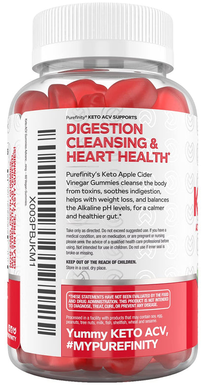 PUREFINITY Keto ACV Gummies to Support Weight Loss and Detox - True Form Keto ACV