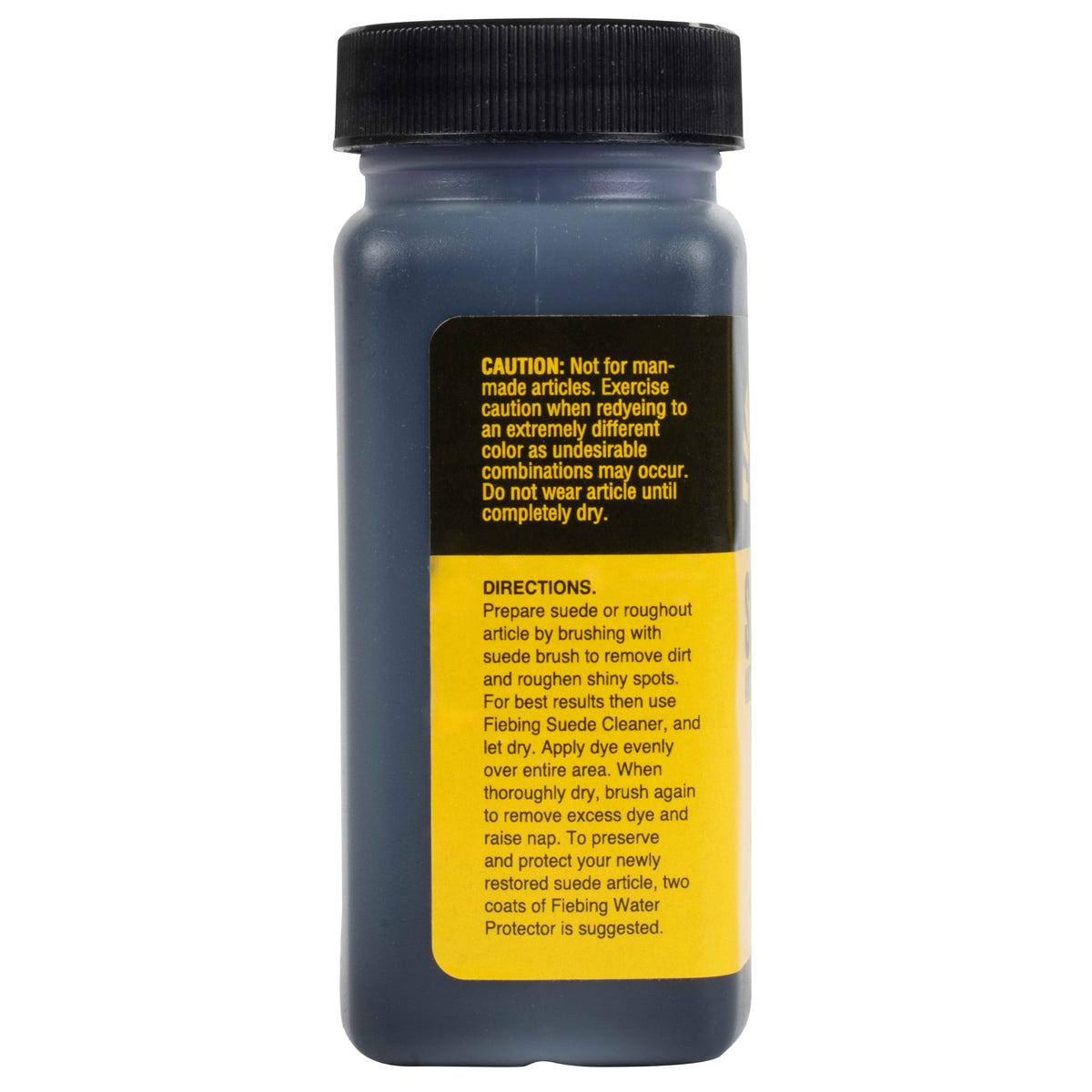 Fiebing's Black Suede Dye (4 oz) - Recolor, Brighten & Restore Suede & Roughout Leather Shoes, Furniture, Purse - Includes Wool Dauber for Easy Application - Flexible When Dry, Won't Crack or Peel