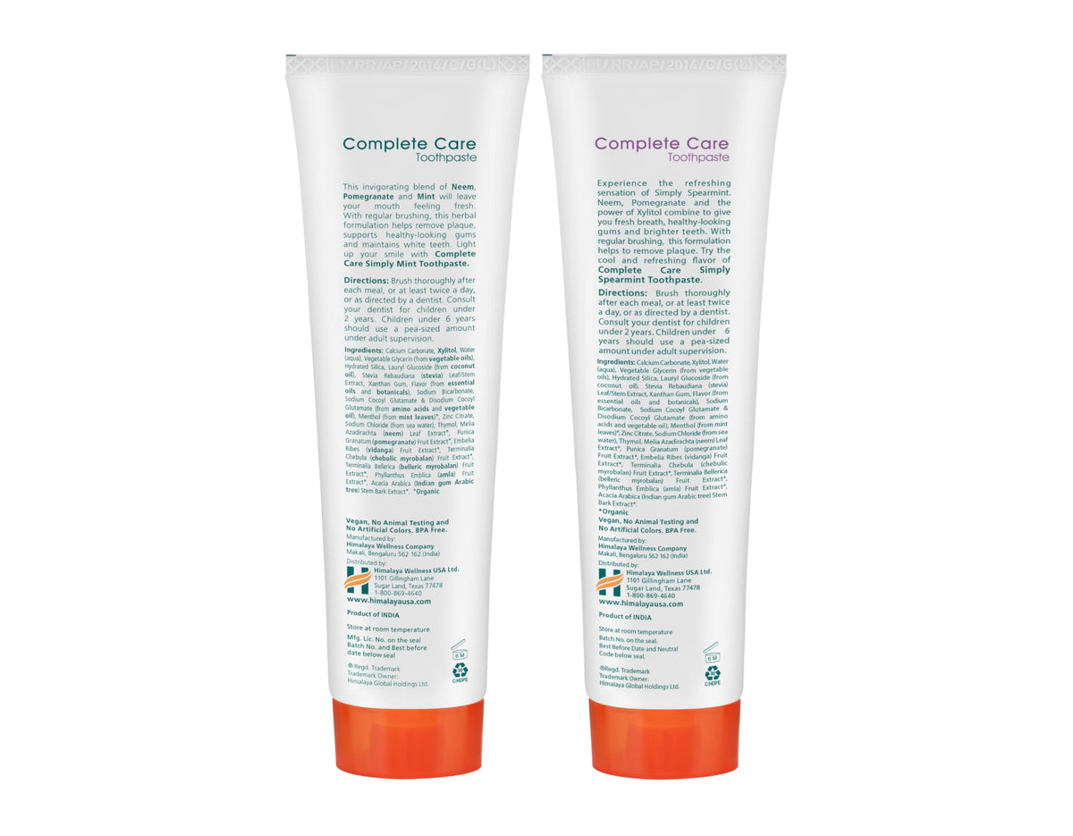 Himalaya Botanique Complete Care Toothpaste, Herbal Variety 4 Pack, 5.29 oz