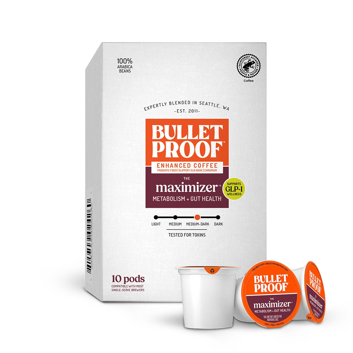 Bulletproof Coffee + Organic Grass-Fed Butter Single-Serve Pods, Keto Coffee, All-in-One Recipe with MCT Oil and Butter, 24 Count
