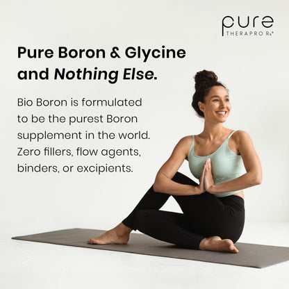 Bio Boron, 10mg/Capsule, Bororganic Glycine Boron Supplements for Men & Women, Vegan Mineral Supplements for Bones, Cardiovascular Function & Immunity Support, 90 Vegetarian Capsules