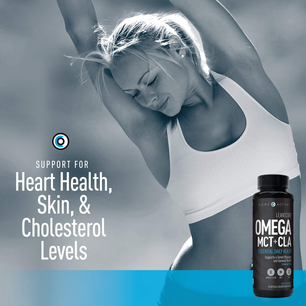 Lean CORE Omega MCT + CLA - Stimulant Free Health Formula, Lean Muscle & Toned