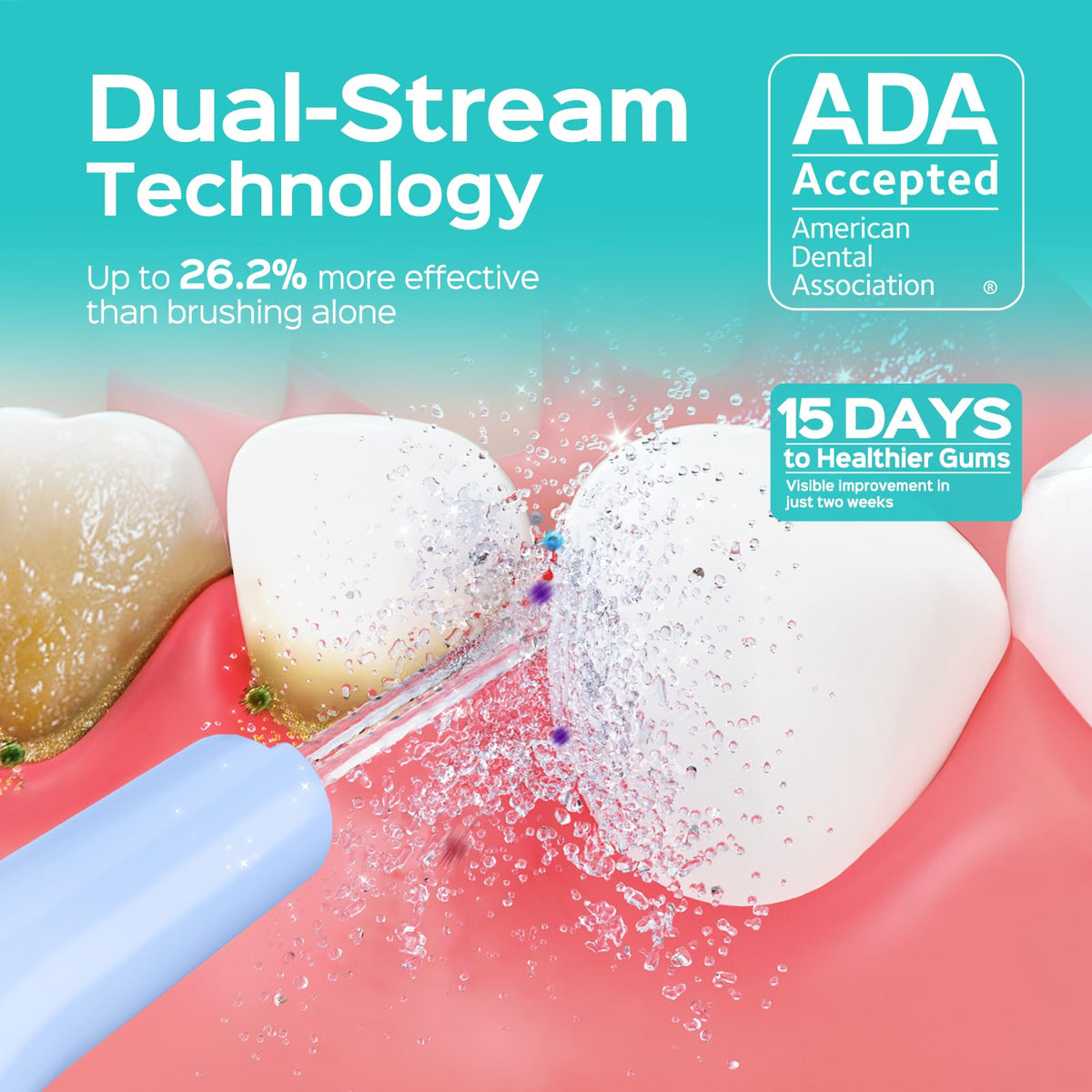 COSLUS ADA Accepted C50 Water Dental Flosser, 4 Modes 5 Power Levels, Pink