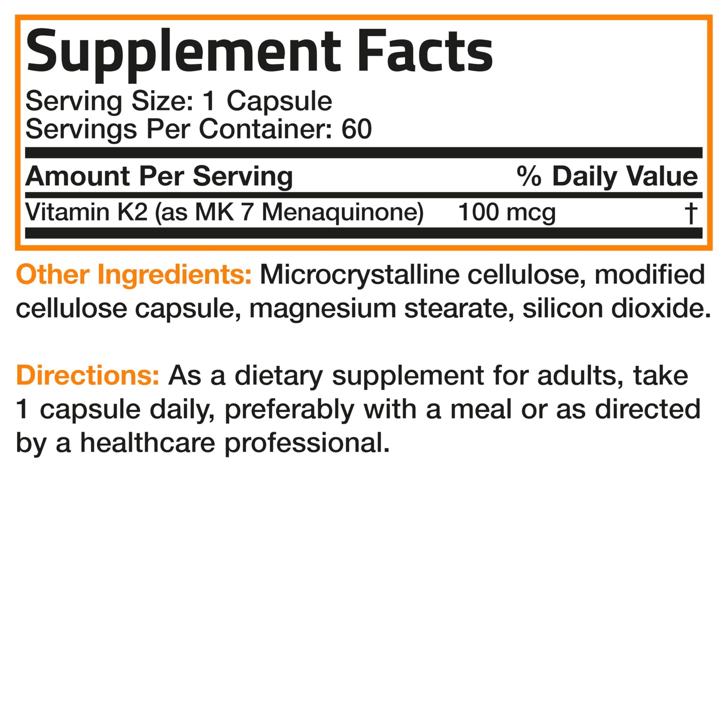 Bronson Vitamin K2 as MK-7 Menaquinone 100 mcg Non-GMO, 120 Capsules