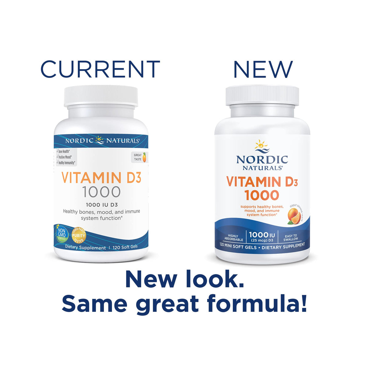 Nordic Naturals Vitamin D3 1000, Orange - 120 Mini Soft Gels - 1000 IU Vitamin D3