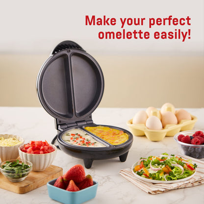 Elite Gourmet EOM205 Non-Stick Omelet, Frittata, Snack Pocket Maker, Dessert Maker
