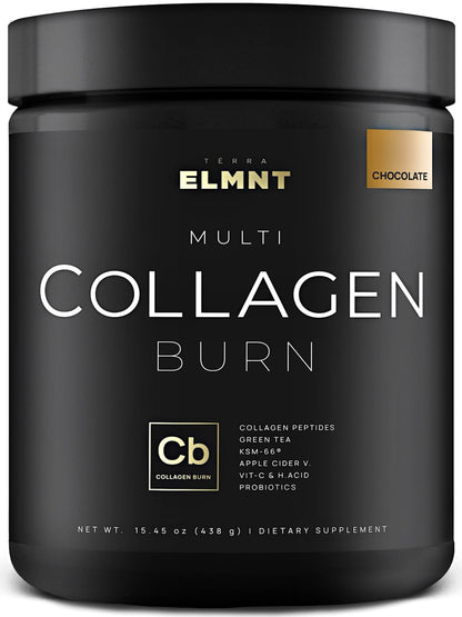 TERRA ELMNT Premium Chocolate Multi Collagen Powder for Women Weight Management 