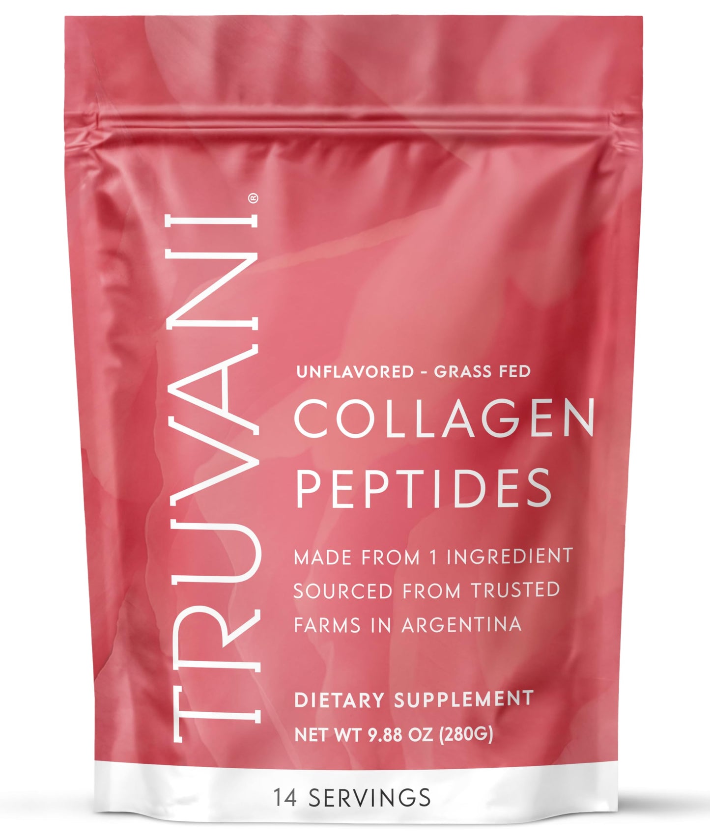 Truvani Hydrolyzed Collagen Peptides | Unflavored | 28 Servings | 20g Grass-Fed Collagen Protein Powder | Promotes Hair, Nail, Skin, and Joint Health | Keto | Gluten & Dairy Free