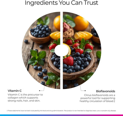Livingood Daily Vitamin C Supplement, 3-in-1 Whole Food-Based Vitamin C with Acerola & Amla Fruit Extracts and Citrus Bioflavonoids for Immune Support, Vegan, Gluten Free, Non GMO, 60 Capsules
