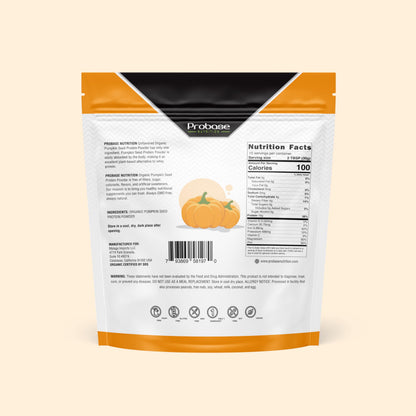Probase Nutrition, Pumpkin Seed Protein Powder, Unsweetened Plant-Based Pumpkin Protein Powder, Ideal for Post-Activity Support, Pumpkin Powder is Rich in Omega 3, 6, 9 | 1 lb, Cold Pressed | 19 Grams Plant Based Protein, Without Artificial Sweeteners, No