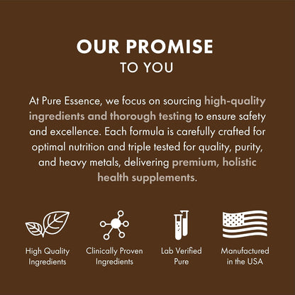 PURE ESSENCE LABS MyPure Lion's Mane 8X - Max Strength Brain Support with 100% Fruiting Body Organic Lion's Mane for Ultimate Cognitive Performance, Focus, and Mental Clarity, 30 Capsules