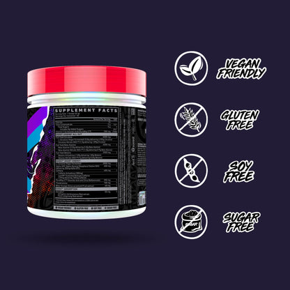 GHOST Legend All Out Pre-Workout Powder, Strawbango - 20 Servings - Preworkout Drink Mix Supplement for Men & Women - Energy & Pumps - Caffeine, Beta Alanine, Betaine, NO3-T- Sugar Free