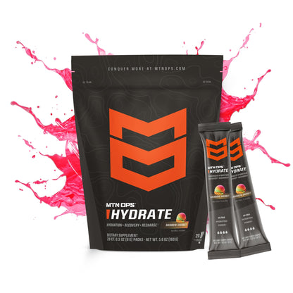 MTN OPS Hydrate Sugar Free Electrolyte Packets, Mango Peach