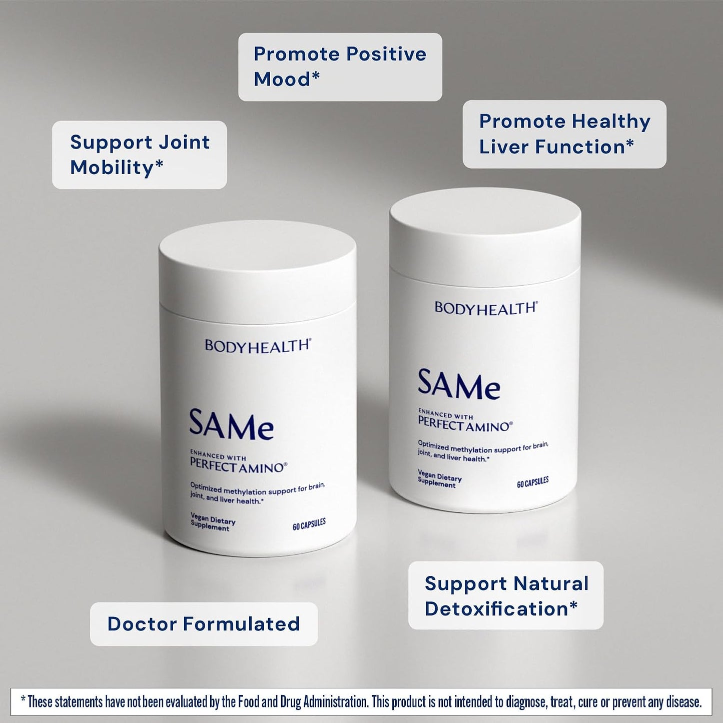 BodyHealth Same 400mg - Optimized Methylation Support for Brain, Joint, Cartilage and Liver Health* - 60 Capsules