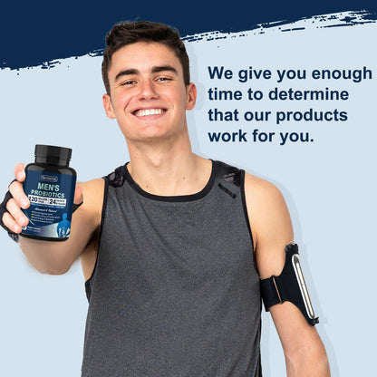Probiotics for Men Digestive Health, 120 Billion CFUs Mens Probiotic with Digestive Enzymes & Prebiotics & Saw Palmetto & Cranberry for Gut, Prostate & Urinary Tract Health, Shelf Stable, 90 Capsules