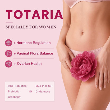 Totaria Multivitamin for Women with Vitamin A,B,C,D3,E,K2, Biotin, Collagen, Magnesium, Ashwagandha, Omega-3, Probiotic, Energy, Beauty, Stress, Calm, 30 Servings