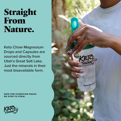 Keto Chow Magnesium Chloride Supplement Drops, Travel Size, 24ml