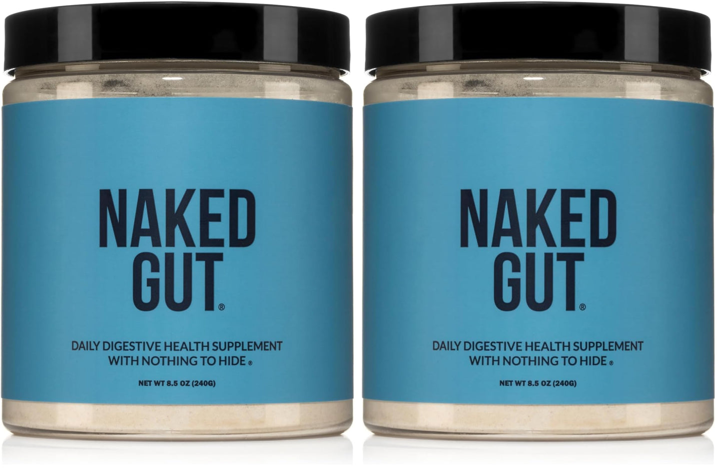 NAKED Gut - Daily Gut Health Supplement - Natural Gut Health Powder for Gut Cleanse, Digestive Support, GMO-Free, Soy-Free, Gluten-Free, Vegan and Hypoallergenic, 40 Servings