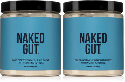 NAKED Gut - Daily Gut Health Supplement - Natural Gut Health Powder for Gut Cleanse, Digestive Support, GMO-Free, Soy-Free, Gluten-Free, Vegan and Hypoallergenic, 40 Servings