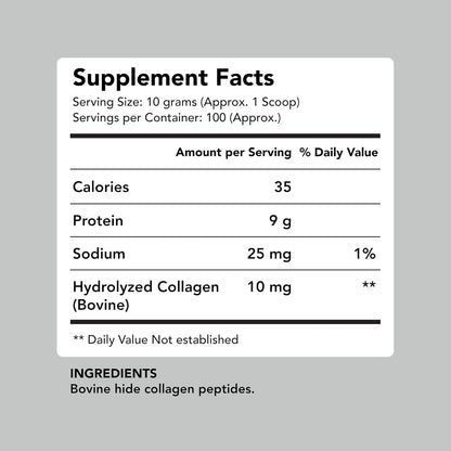 AMANDEAN Collagen Peptides Powder, Grass-Fed, Hydrolyzed, Type 1 & 3, 1kg