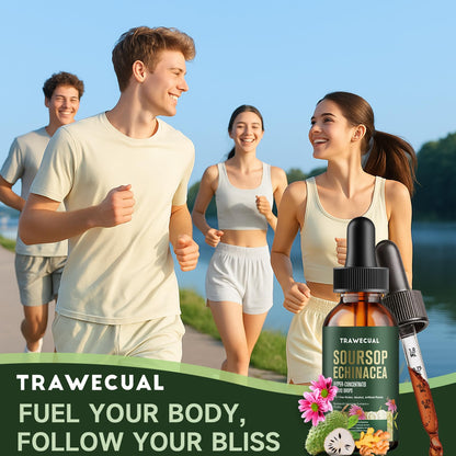 Soursop Drops, Soursop Graviola Liquid Drop 1000mg with Echinacea 300mg, Turmeric, Vitamin C, Zinc - for Immune Support, Digestive Health, Antioxidant & Cell Support, 2 FL OZ
