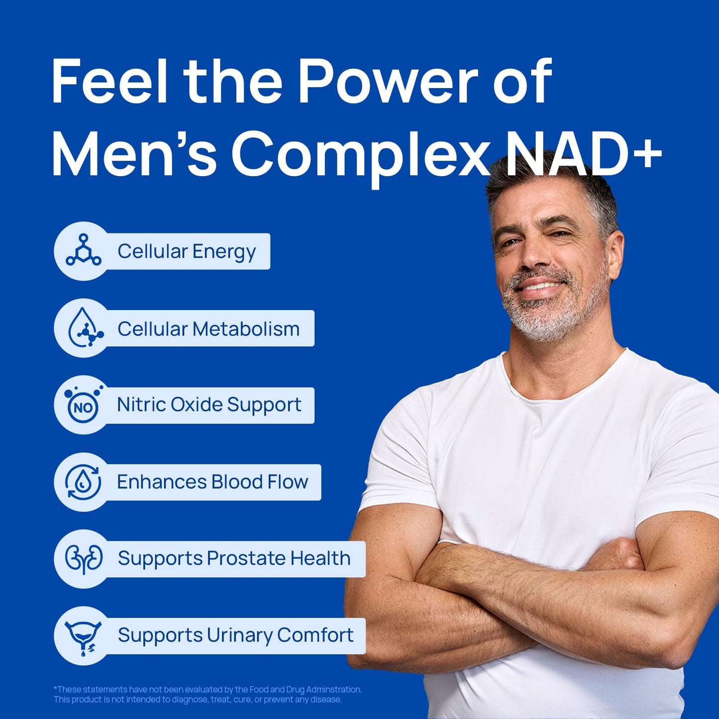 NAD Supplement for Men – Liposomal NAD+ NMN Alternative Nitric Oxide Prostate Health Supplements with Resveratrol, CoQ10, L Citrulline and Lycopene for Anti-Aging & Cellular Energy Support 60 Capsules