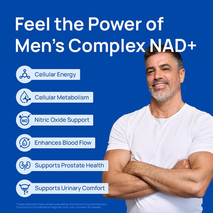 NAD Supplement for Men – Liposomal NAD+ NMN Alternative Nitric Oxide Prostate Health Supplements with Resveratrol, CoQ10, L Citrulline and Lycopene for Anti-Aging & Cellular Energy Support 60 Capsules