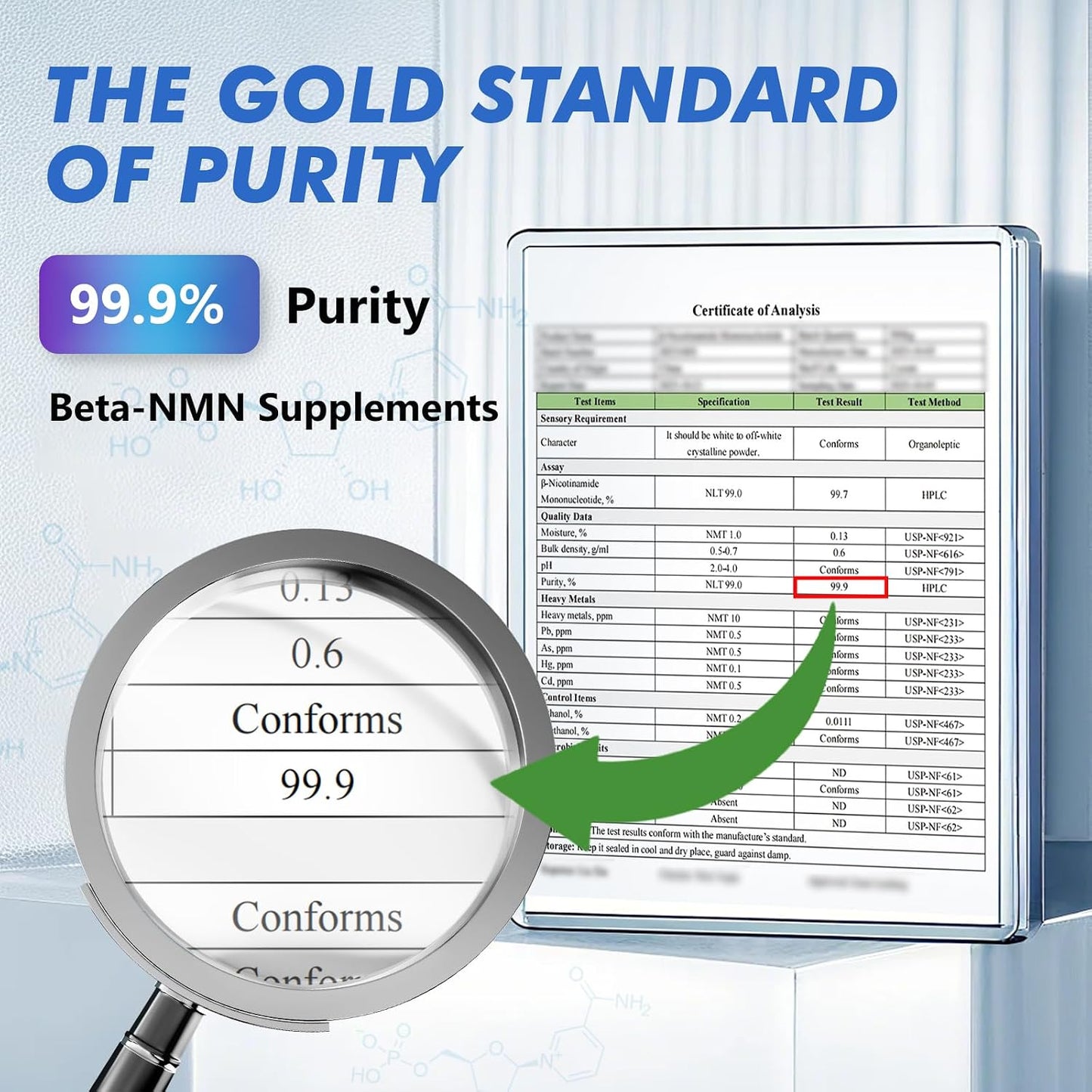 NMN 1000mg Supplement - 99.9% Purity Beta-Nicotinamide Mononucleotide for Men & Women - NAD+ Boost, Healthy Aging & Cellular Energy - 60 Veggie Capsules