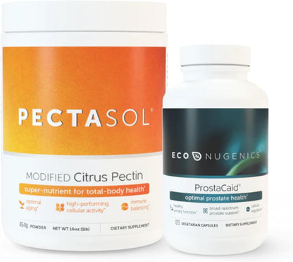 Ultimate Prostate Health Supplement Bundle Including ecoNugenics ProstaCaid and Pectasol Modified Citrus Pectin - Immune Function & Prostate Support for Men