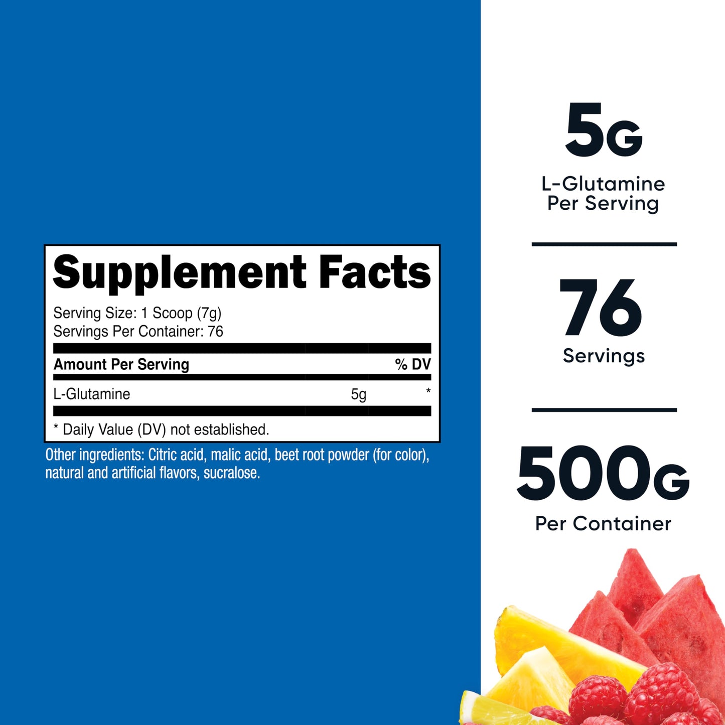 Nutricost L-Glutamine Powder (500 Grams) Unflavored - Gluten Free & Non-GMO, 100 Servings
