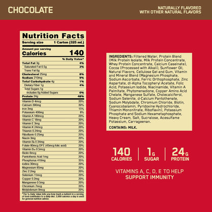 Optimum Nutrition Gold Standard Protein Shake, 24g Protein, Ready to Drink Protein Shake