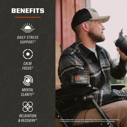 MTN OPS Calm Stress Support Powder, Strawberry Daiquiri, 60 Servings
