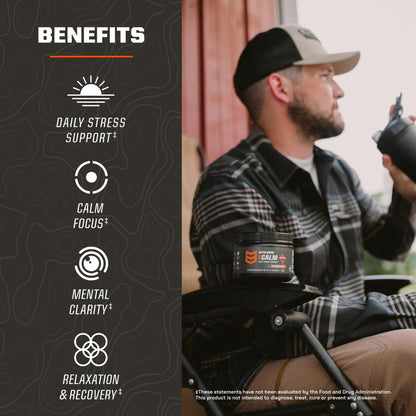 MTN OPS Calm Stress Support Powder, Strawberry Daiquiri, 60 Servings