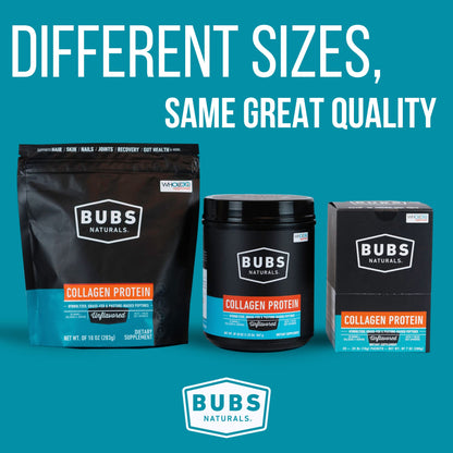 BUBS Naturals Unflavored Collagen Peptides Powder - Best Proteins for Joints & Skin