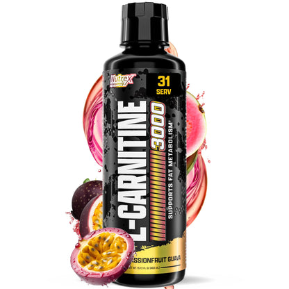 Nutrex Research L Carnitine 3000 - Clinically Dosed L-Carnitine Liquid for Energy, Metabolism & Muscle Recovery - Delicious Strawberry Watermelon - No Sugar, No Carbs, No Stimulants - 31 Servings