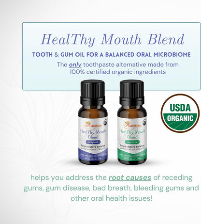 OraWellness Healthy Mouth Blend Organic Tooth Oil, Fluoride Free Rinse