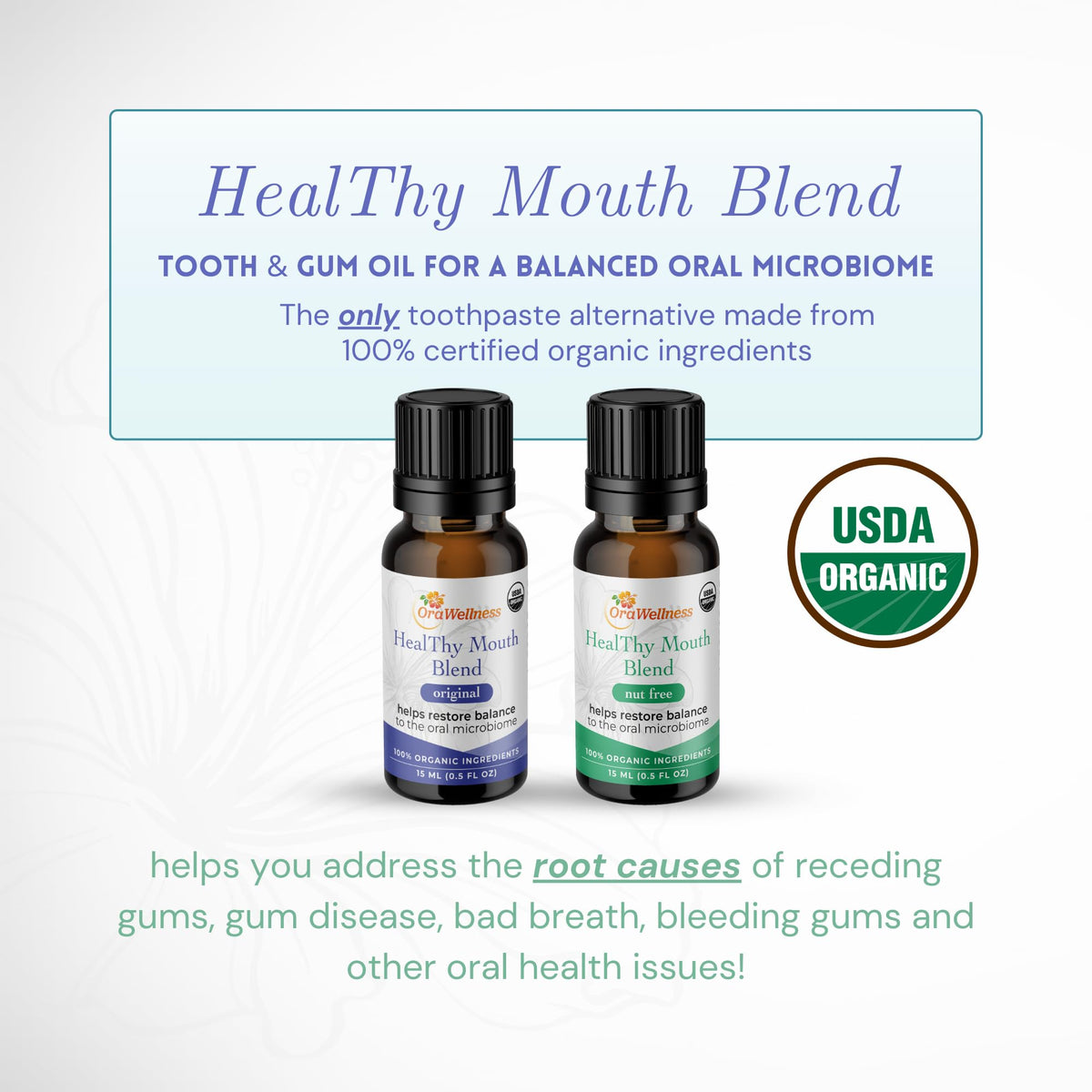OraWellness Healthy Mouth Blend Organic Tooth Oil, Fluoride Free Rinse